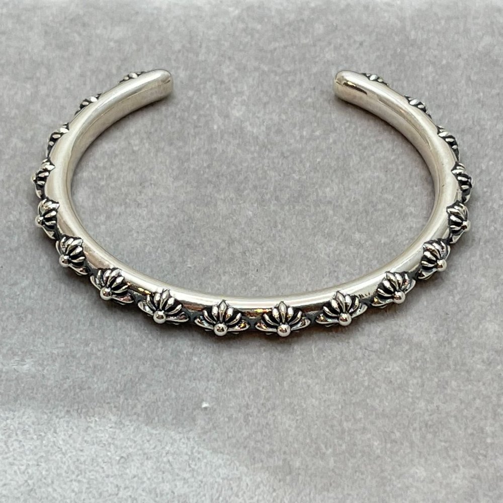 Chrome Hearts cross cuff bangle bracelet 925 silver